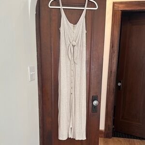 Anthropologie Cream Maxi Dress